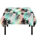Pastel Palm Tree Pattern Print Tablecloth