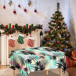 Pastel Palm Tree Pattern Print Tablecloth