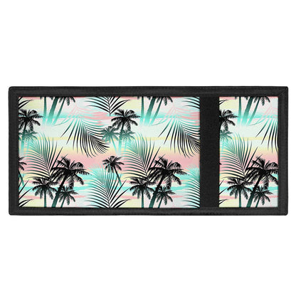 Pastel Palm Tree Pattern Print Trifold Wallet