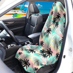 Pastel Palm Tree Pattern Print Waterproof Car Seat Cover
