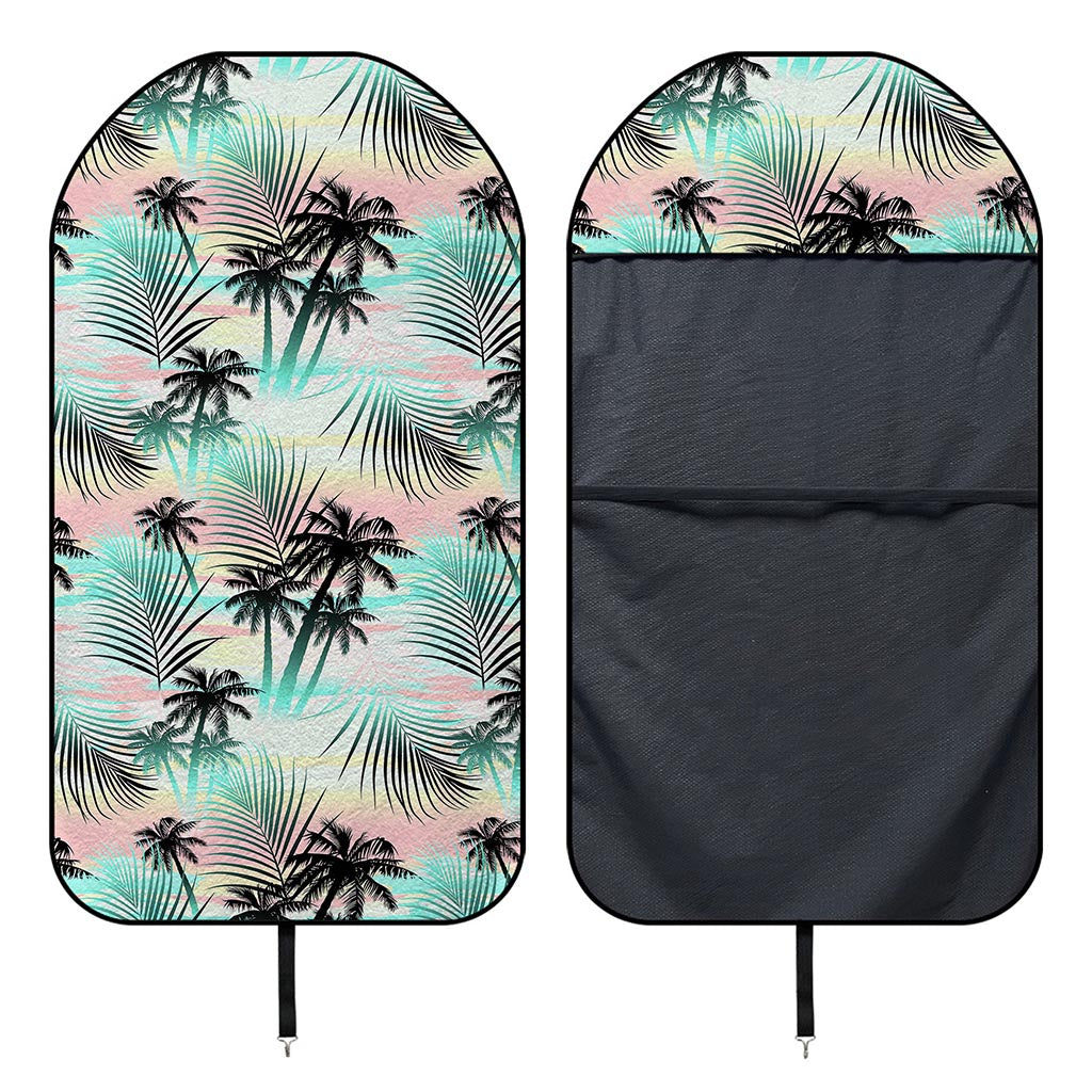 Pastel Palm Tree Pattern Print Waterproof Car Seat Cover