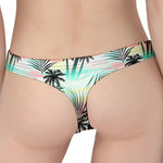 Pastel Palm Tree Pattern Print Women's Thong