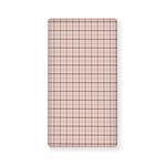 Pastel Pink And Black Tattersall Print Baby Crib Sheet