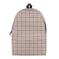 Pastel Pink And Black Tattersall Print School Backpack