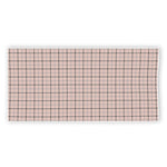 Pastel Pink And Black Tattersall Print Beach Towel