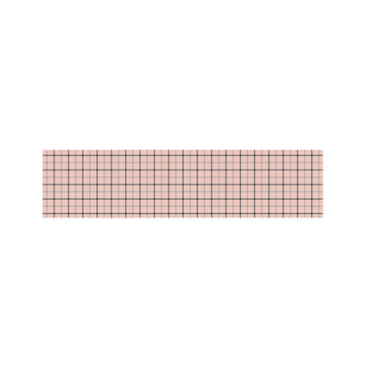 Pastel Pink And Black Tattersall Print Bed Runner