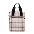 Pastel Pink And Black Tattersall Print Bible Tote Bag