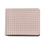 Pastel Pink And Black Tattersall Print Bifold Wallet
