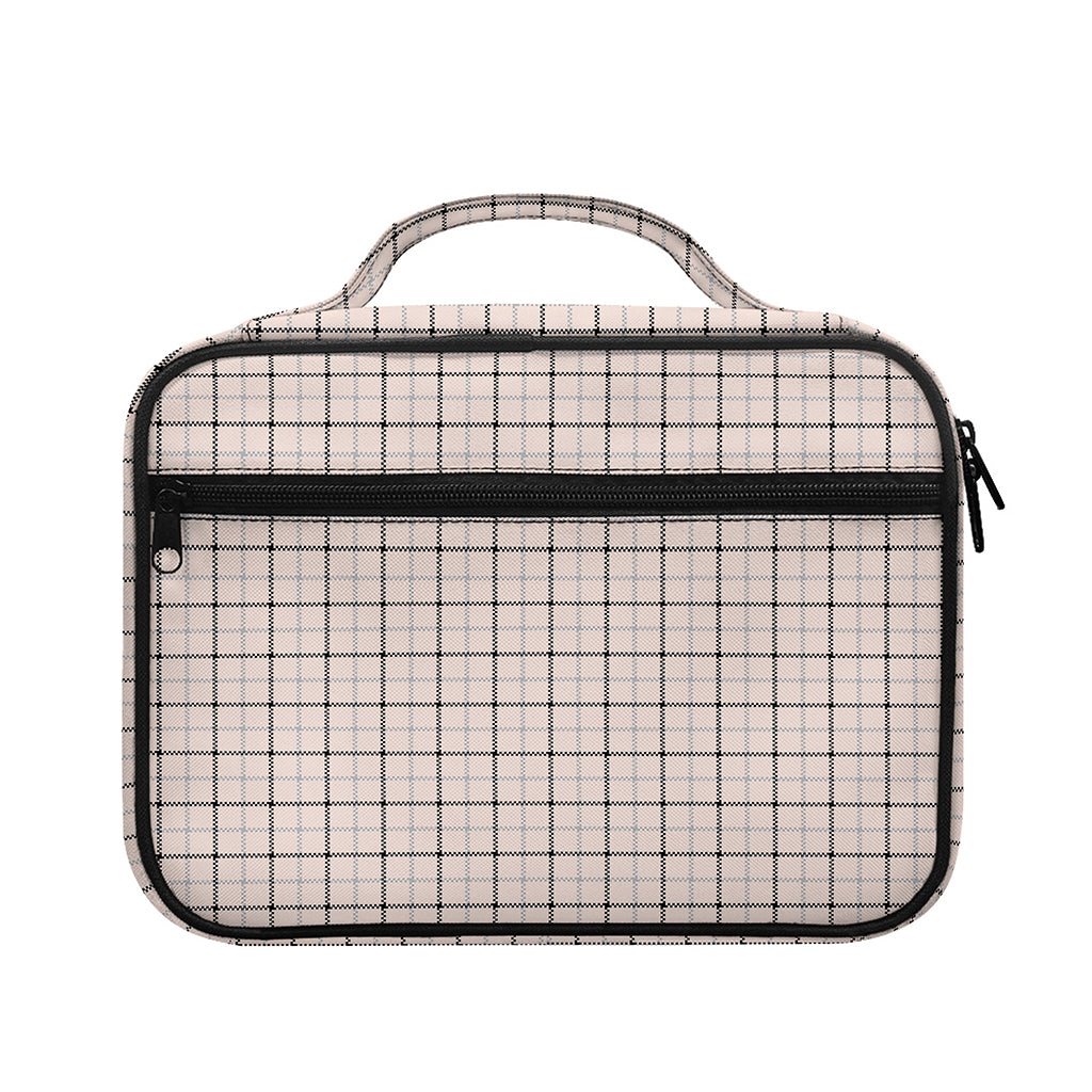 Pastel Pink And Black Tattersall Print Briefcase Bible Bag