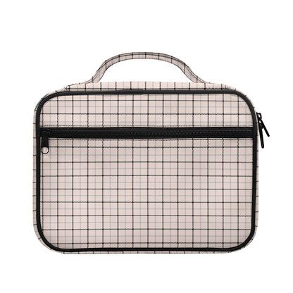 Pastel Pink And Black Tattersall Print Briefcase Bible Bag