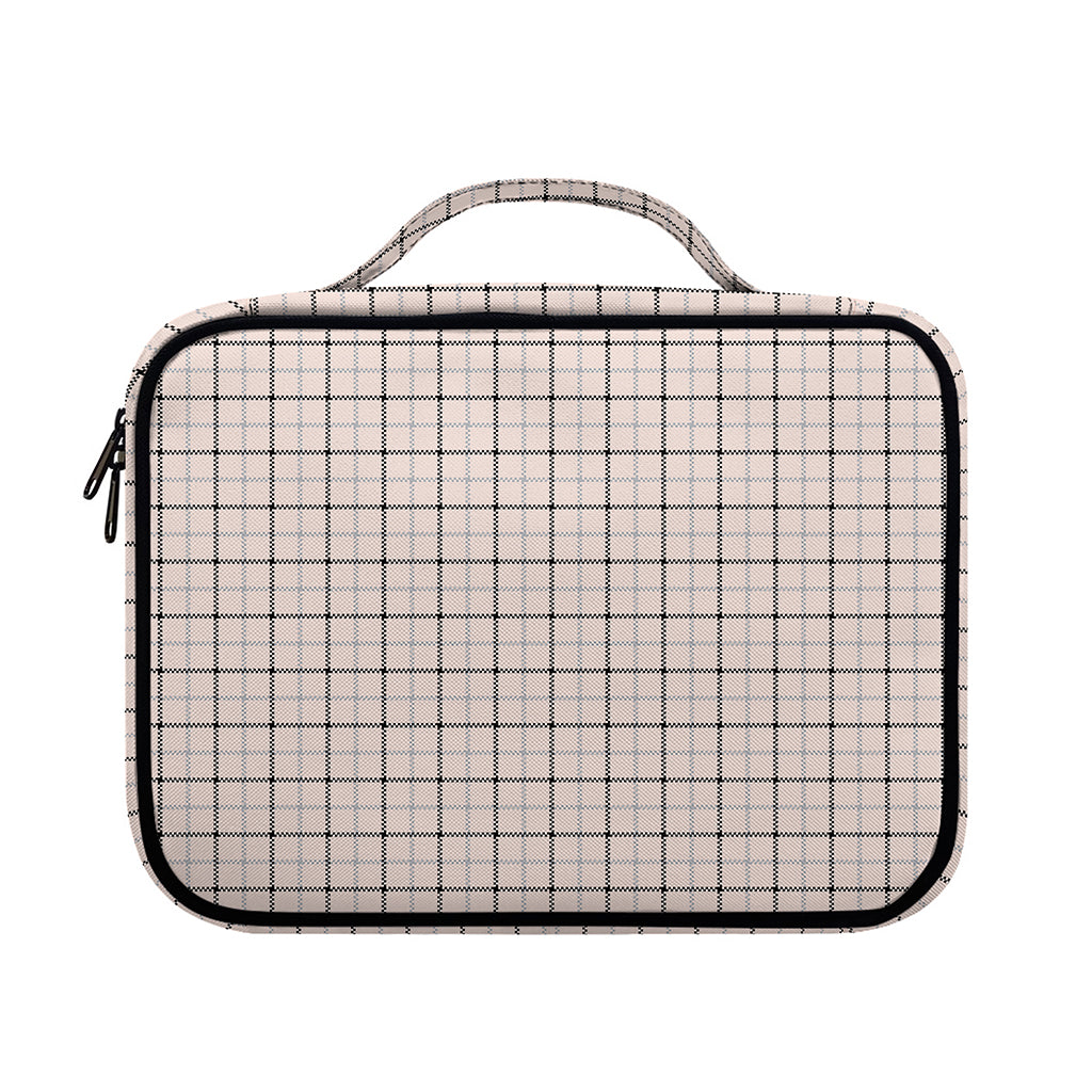 Pastel Pink And Black Tattersall Print Briefcase Bible Bag