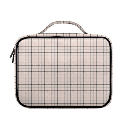 Pastel Pink And Black Tattersall Print Briefcase Bible Bag