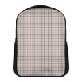 Pastel Pink And Black Tattersall Print Casual Backpack