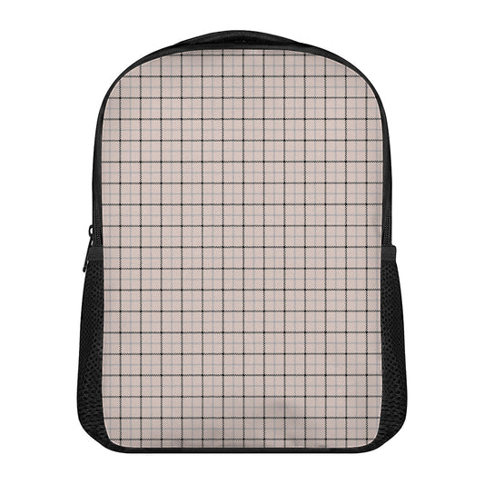 Pastel Pink And Black Tattersall Print Casual Backpack