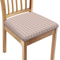 Pastel Pink And Black Tattersall Print Chair Cushion Cover