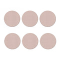 Pastel Pink And Black Tattersall Print Coaster Set
