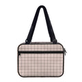 Pastel Pink And Black Tattersall Print Double Strap Bible Bag