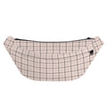 Pastel Pink And Black Tattersall Print Fanny Pack