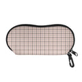 Pastel Pink And Black Tattersall Print Glasses Case