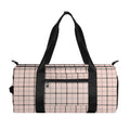 Pastel Pink And Black Tattersall Print Gym Bag