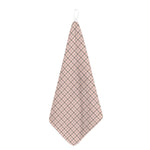 Pastel Pink And Black Tattersall Print Hand Towel