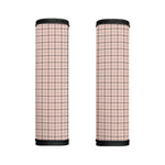 Pastel Pink And Black Tattersall Print Handle Covers