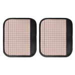 Pastel Pink And Black Tattersall Print Handle Covers
