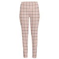 Pastel Pink And Black Tattersall Print High-Waisted Pocket Leggings