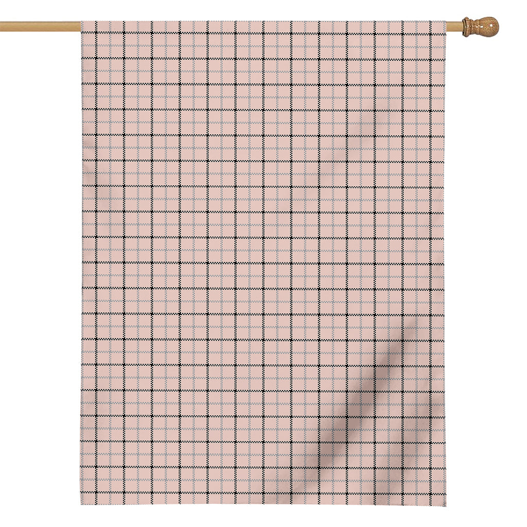 Pastel Pink And Black Tattersall Print House Flag