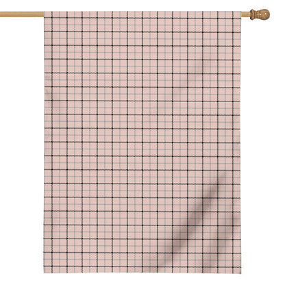 Pastel Pink And Black Tattersall Print House Flag