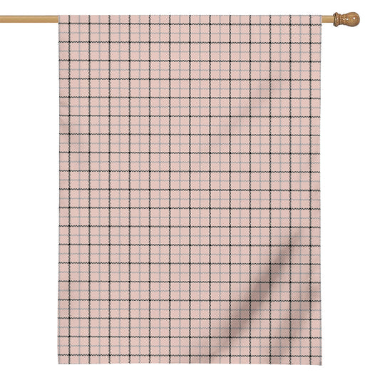 Pastel Pink And Black Tattersall Print House Flag