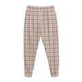Pastel Pink And Black Tattersall Print Jogger Pants