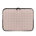Pastel Pink And Black Tattersall Print Laptop Sleeve