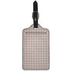 Pastel Pink And Black Tattersall Print Luggage Tag
