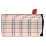 Pastel Pink And Black Tattersall Print Mailbox Cover