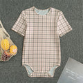 Pastel Pink And Black Tattersall Print Men's Bodysuit