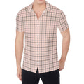 Pastel Pink And Black Tattersall Print Men's Shirt