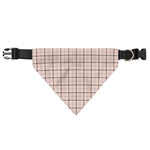 Pastel Pink And Black Tattersall Print Over The Collar Dog Bandana