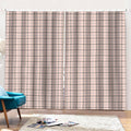 Pastel Pink And Black Tattersall Print Pencil Pleat Curtains