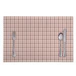 Pastel Pink And Black Tattersall Print Placemat