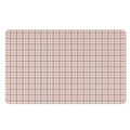 Pastel Pink And Black Tattersall Print Polyester Doormat