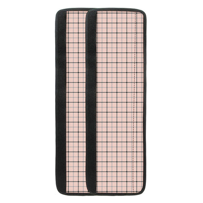 Pastel Pink And Black Tattersall Print Refrigerator Handle Covers