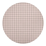Pastel Pink And Black Tattersall Print Round Blanket