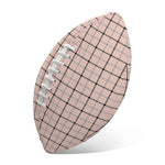 Pastel Pink And Black Tattersall Print Rugby Ball