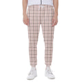 Pastel Pink And Black Tattersall Print Joggers