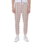 Pastel Pink And Black Tattersall Print Scuba Joggers