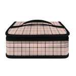 Pastel Pink And Black Tattersall Print Small Lunch Bag