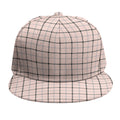 Pastel Pink And Black Tattersall Print Snapback Cap