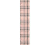 Pastel Pink And Black Tattersall Print Table Runner