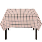 Pastel Pink And Black Tattersall Print Tablecloth